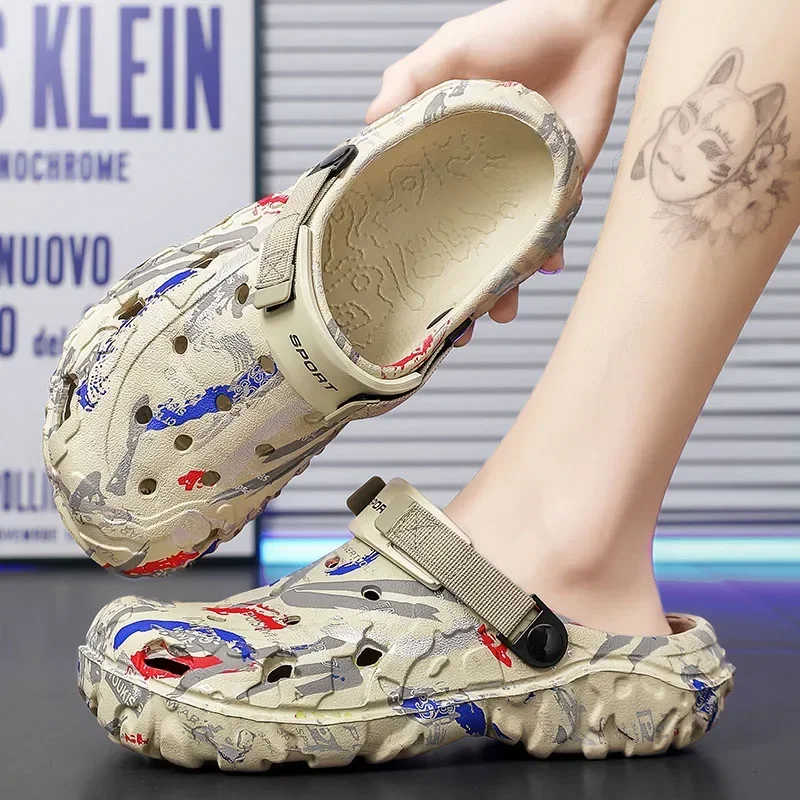 Übergrößen 49 Sommer Herren Sandalen Clogs Outdoor Garten Clogs Lochschuhe Herren Freizeitschuhe Wasserschuhe Komfortable Weiche Hausschuhe – Detail 12
