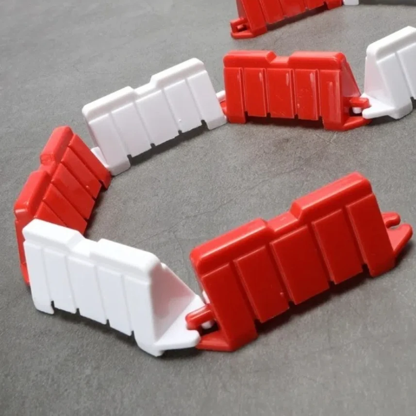 50pcs Mini Obstacle Track Road Barriers Handmade Plastic Highway Splicing Road Block RC Accessories RC Track Drift