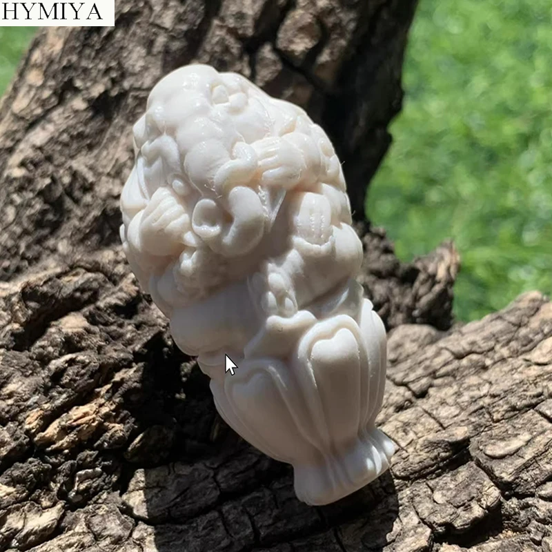 Handcrafted Buckhorn Guru Beads Buddhist Prayer Ganesh Wealth Buddha Three-way Bead DIY Jewelry Findings