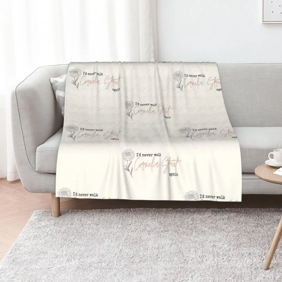 Never Walk Cornelia Street Throw Blanket Bed linens Flannel Picnic Winter beds christmas gifts Blankets