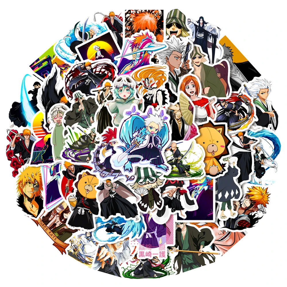 10/30/50/100pcs Cool Classic Anime BLEACH Graffiti Stickers Computer Notebook Stationery Phone Waterproof Cartoon Manga Sticker