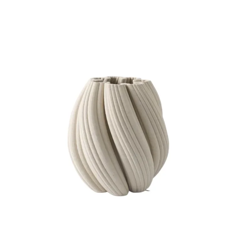

3D printed ceramic vase, modern simple special-shaped model room creative flower arrangement