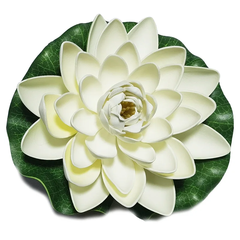 WLTYSM Kunstmatige Lotus 10/17/28/40/60cm Drijvende Lotus Kunstbloem Levensechte Waterlelie Micro Landschap voor Bruiloft Vijver Tuin Decoraiton Kunstmatige Waterlelie (kleur: 17 cm paars