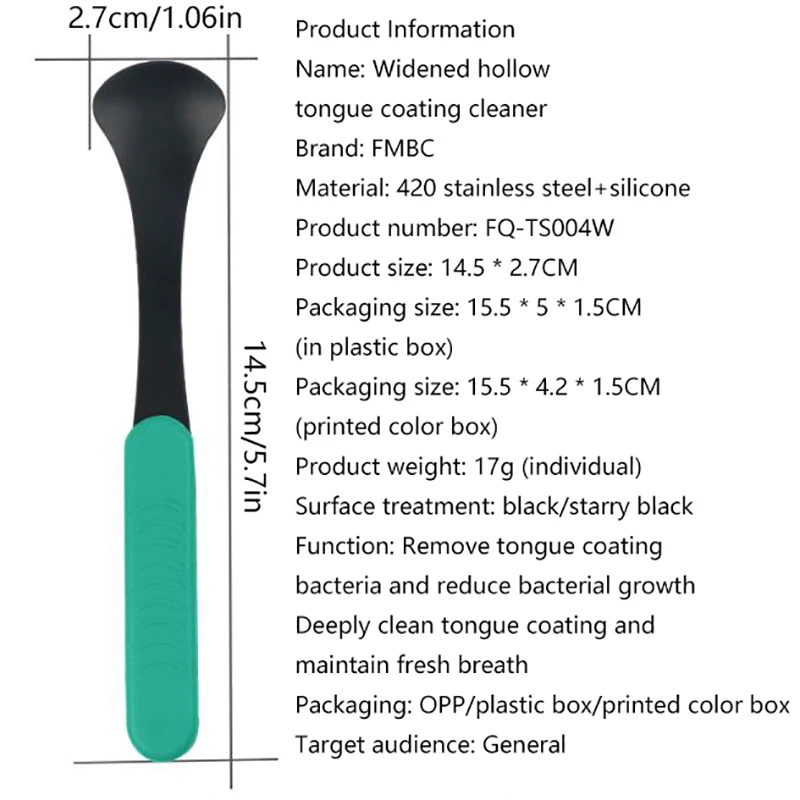 Spoon Tongue Scraper Remove Tongue Dirt Scraping Tongue Artifact Spoon Scraper Stainless Steel Scraper Freshens Breath