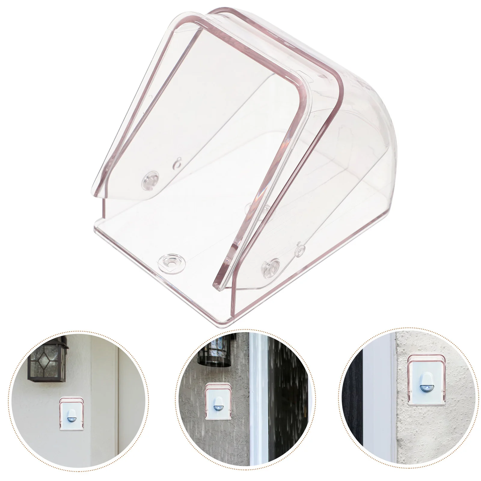 

Transparent Wireless Doorbell Rain Cover Outdoor Waterproof Protective Shell Durable Pc Material Shield for Push Button