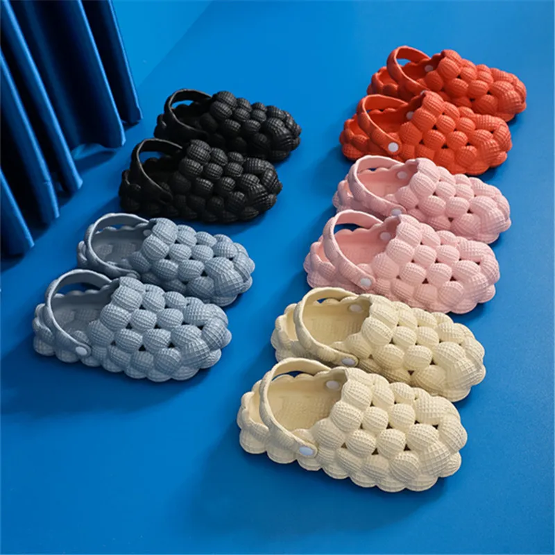 Summer Women's Bubble Ball Clogs Anti-Slip Closed-Toe Sandals Garden House Massage Slippers Comfortable Footwear Slippers