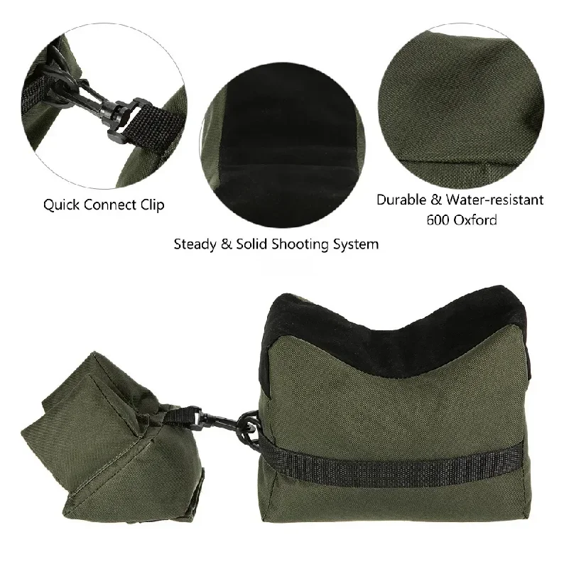 Tactical Front & Rear Bag Shooting Support Rifle Unfilled Sandbag Sniper Hunting Target Stand Hunting Bags