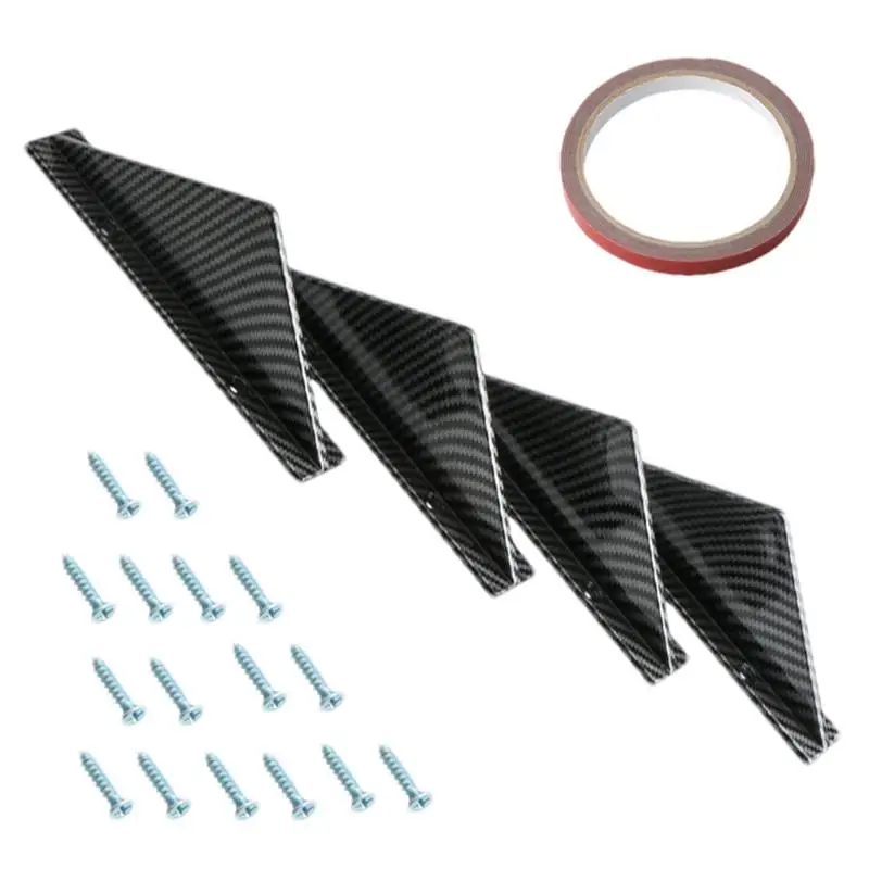 Car Rear Bumper Wing Shark Fins For Cars Sleek Wing Spoilers Elegant Auto Decoration Anti-Crash Modification Spoiler For Most