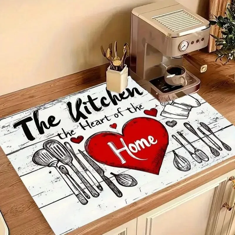 Kitchen Super Absorbent Mat Coffee Dish Draining Mat Drying Mat Quick Dry Bathroom Drain Pad Kitchen Faucet Placemat
