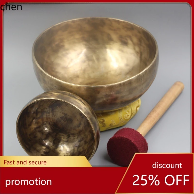 Cz singing handmade brass sound therapy bowl buddha sound bowl practice copper chime bowl yoga supplies ornaments