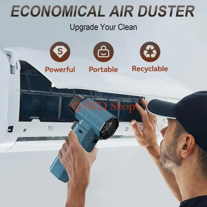 Q5WD Heavy dutys Turbines Blower 10000mAh Long Runtime Computer Cleaning Camping Tool