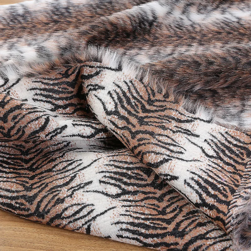 

1yards HIGH GRADE Imitation tiger zebra print plush faux fur fabric for patchwork