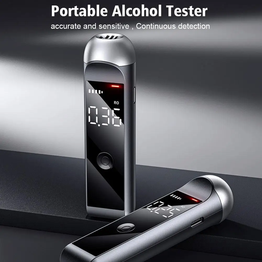 Alcohol Tester Automatic Alcohol Tester Professional Alcohol Test HD Screen LED Breath Alcohol Tester Digital Tools Display F6F6