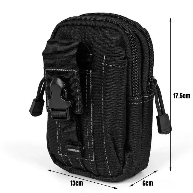 Molle Waist Pack Utility Pouch Tactical Belt Bag EDC Small Survival Tool Pack for Outdoor Camping Hiking Hunting Airsoft
