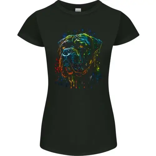 A Colourful Cane Corso Dog Womens Petite Cut T-Shirt