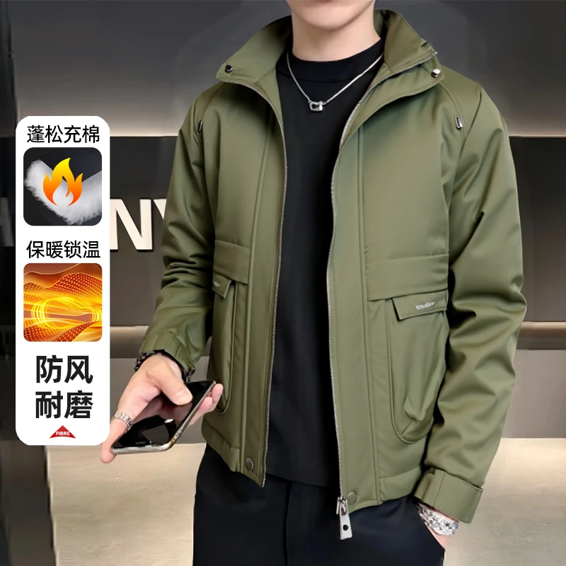 

Men's Autumn Winter Workwear Jacket Parkas for Man Men's Windproof Casual Jacket Top with Multiple Pockets Windbreaker