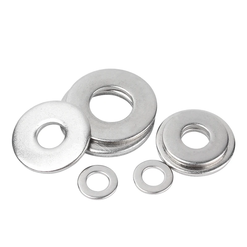 M3 M4 M5 M6 M8 M10 M12 A2-70 304 Stainless Steel Flat Washer Plain Gasket Thickness 1.5/2mm