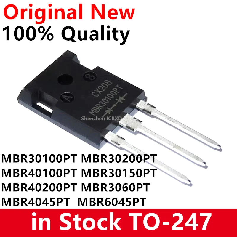 5PCS MBR30100PT TO-247 MBR30100 30A 100V MBR30200PT MBR30200 MBR40100PT MBR30150PT MBR40200PT MBR3060PT MBR4045PT MBR6045PT