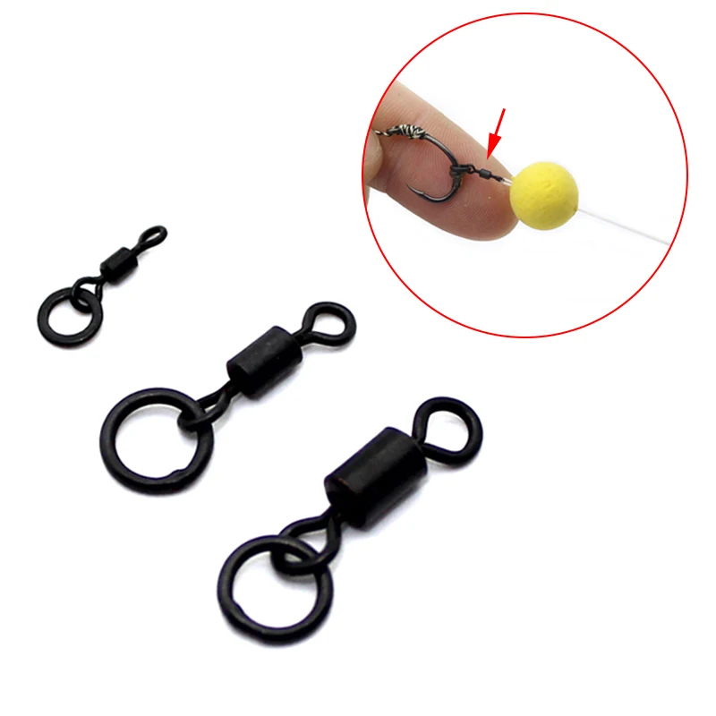 

20pcs Carp Fishing Tackle Quick Change Swivel Micro Hook Ring Swivel Flexi Boxes Accessories For Carp Fishing Equipment