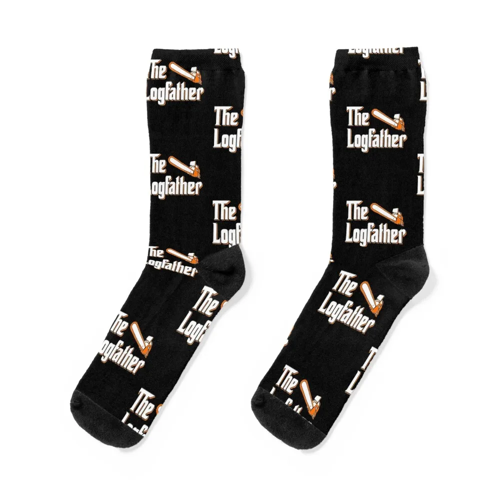 

Mens The Logfather - Lumberjack Chainsaw Logger Woodsman Socks hockey gift hiphop happy Socks Women Men's
