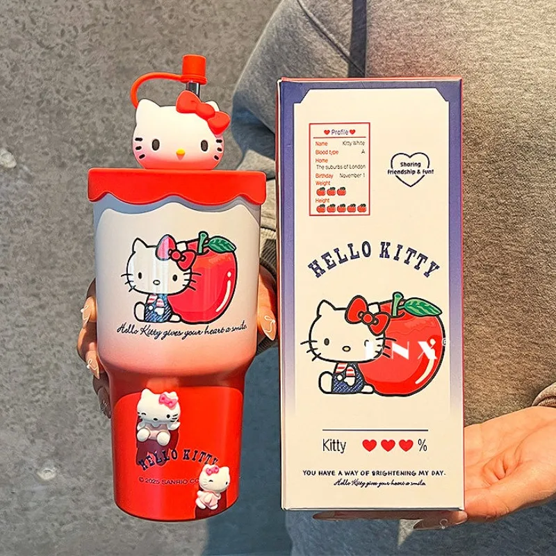 

Аниме Kawai Sanrio Cinnamoroll Hello Kitty Kuromi термос для женщин новая ценная чашка для воды бытовая кофейная чашка подарок на день рождения