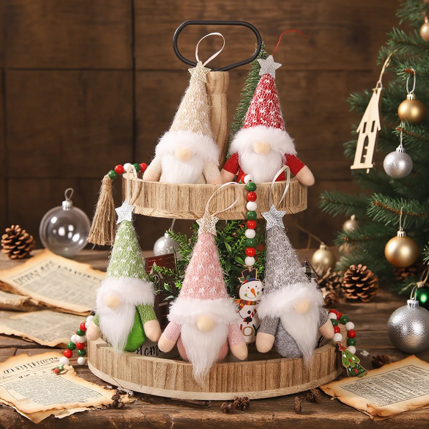 

New Christmas Fabric Forest Man Doll Pendant Faceless Doll Hanging Decoration New Year Scene Decoration Party Props Wholesale