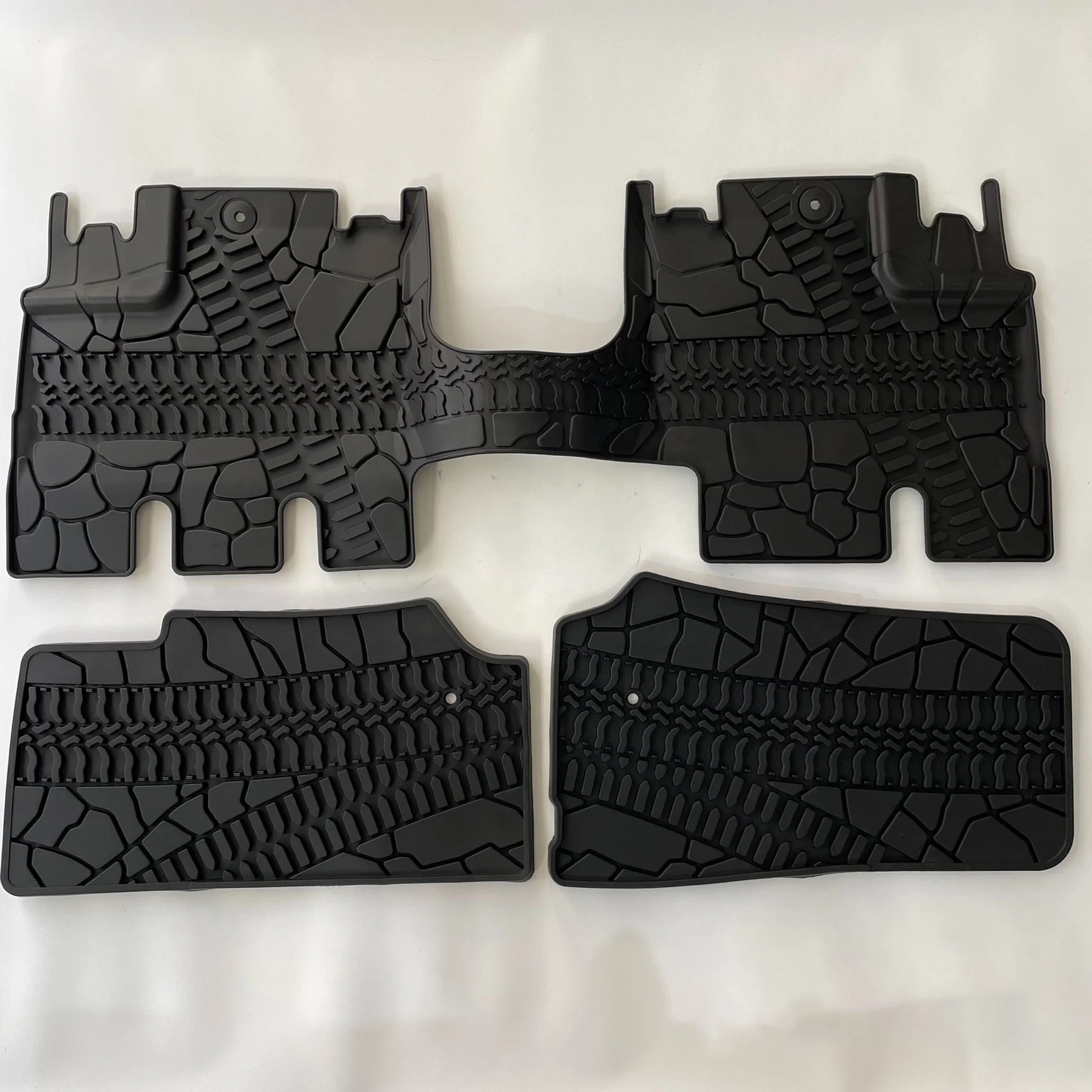 Front & Rear Floor Mats for 07-13 Jeep Wrangler JK 4 door