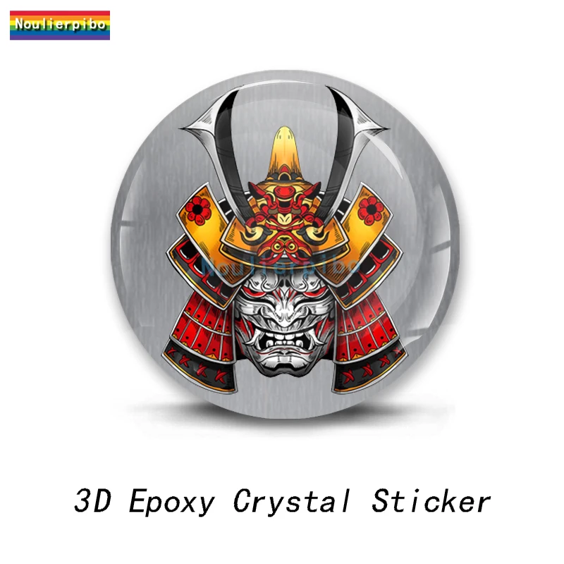 3D Wonderful 3D Epoxy Dome Car Sticker Japanese Samurai Japan Demon PVC Car Motorcycle Helmet Cell Phone Vinyl Die Cut Decal