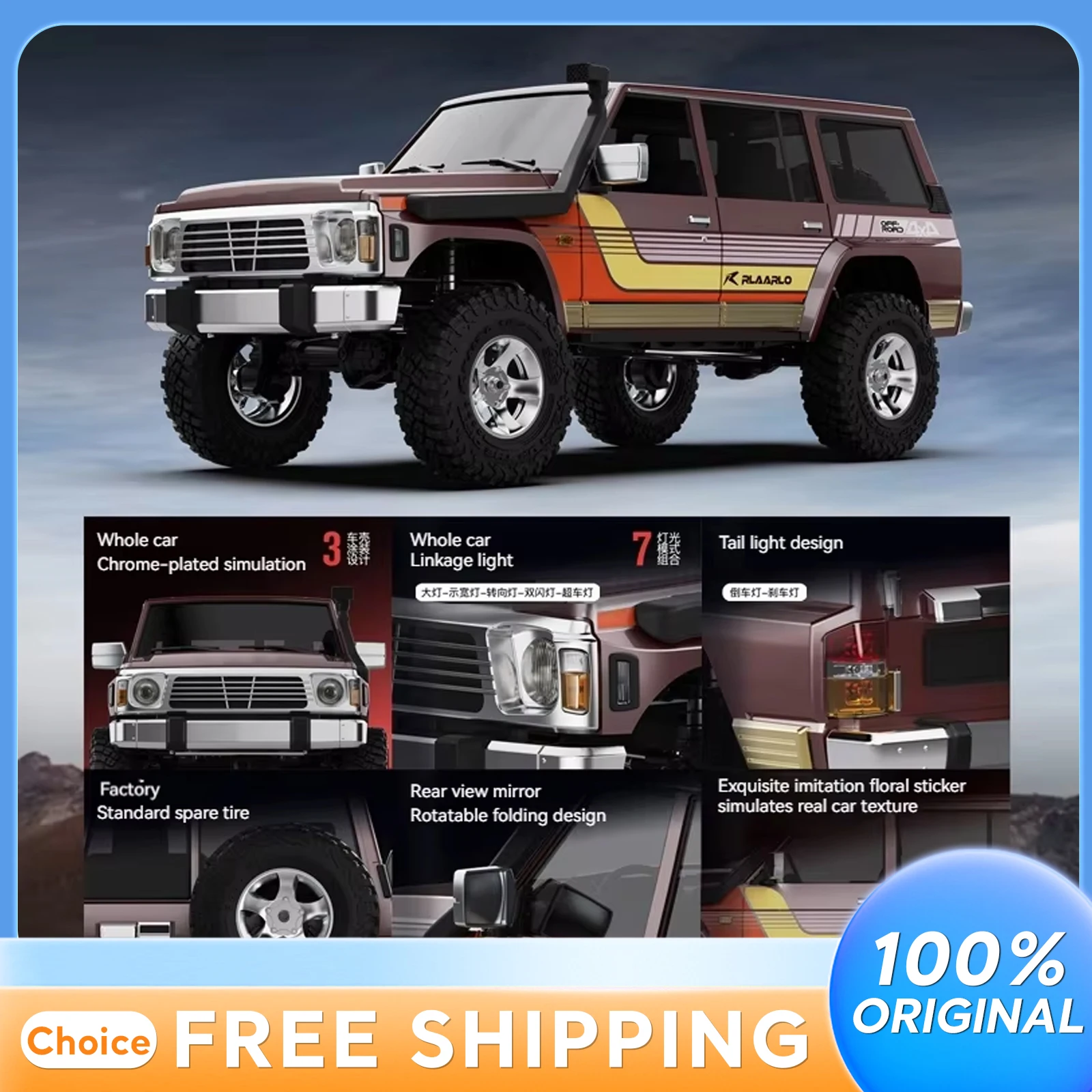 

Rlaarlo TK07 1/7 Scale Remote Control Electric Four-Wheel Drive RC Car - Dual-Speed Differential Lock Off-Road Climbing Model