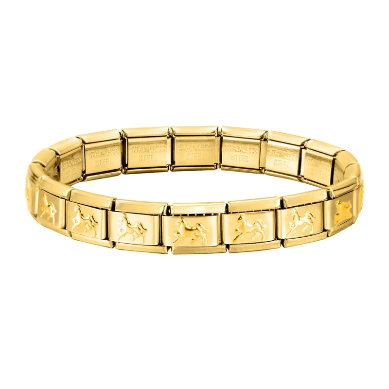 WG  Italian Charm Bracelet Classic Cute Modular Link Starter Charm Bracelet Jewelry Gifts For Women Girl