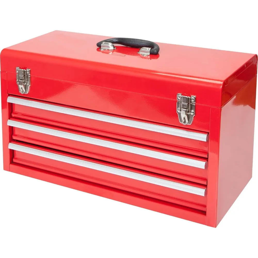 

Portable 3-Drawer Steel Tool Box with Metal Latch, Red Torin 20 BIG RED ANTBD133-XB