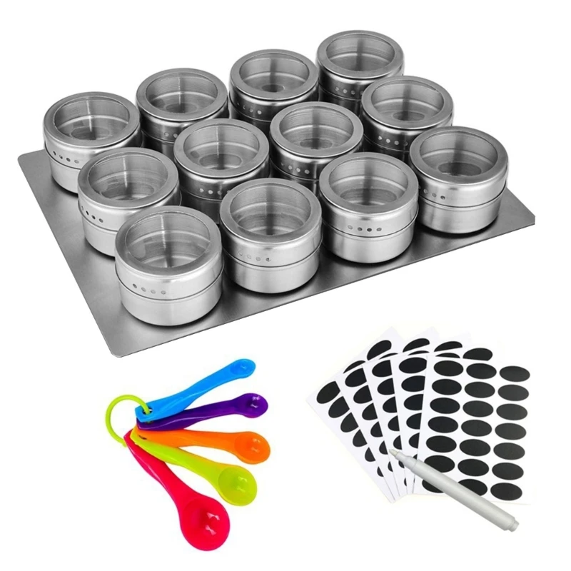 

Kitchen Seasoning Set Seasoning Box StainIess Steel Spices Box for Cooking F0T4