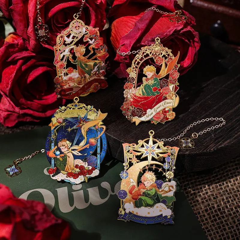 

Little Prince Fairy Tale Journey Metal Bookmark Stray Birds, Lonely Planet, Roses and Poems Beautiful Original Design Souvenirs