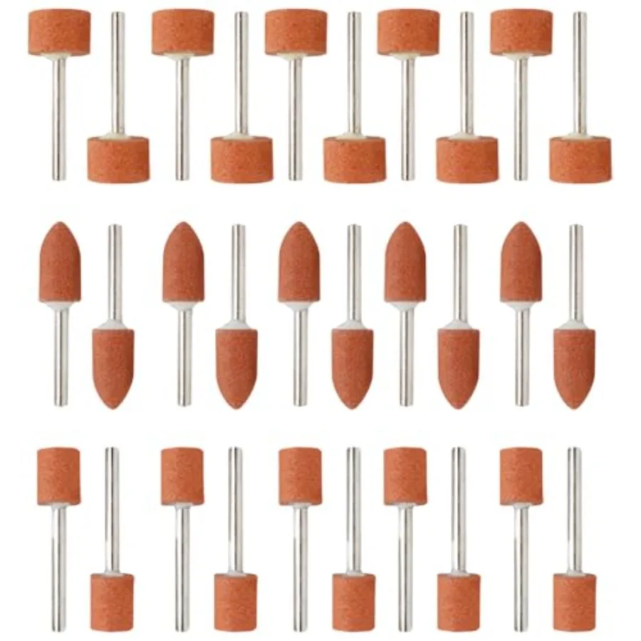 

30Pcs Sanding Bits for Dremel Rotary Tool Grinding Stones Sanding Drill Bits with 1/8" Shank Aluminum Oxide Sanding Accories fo