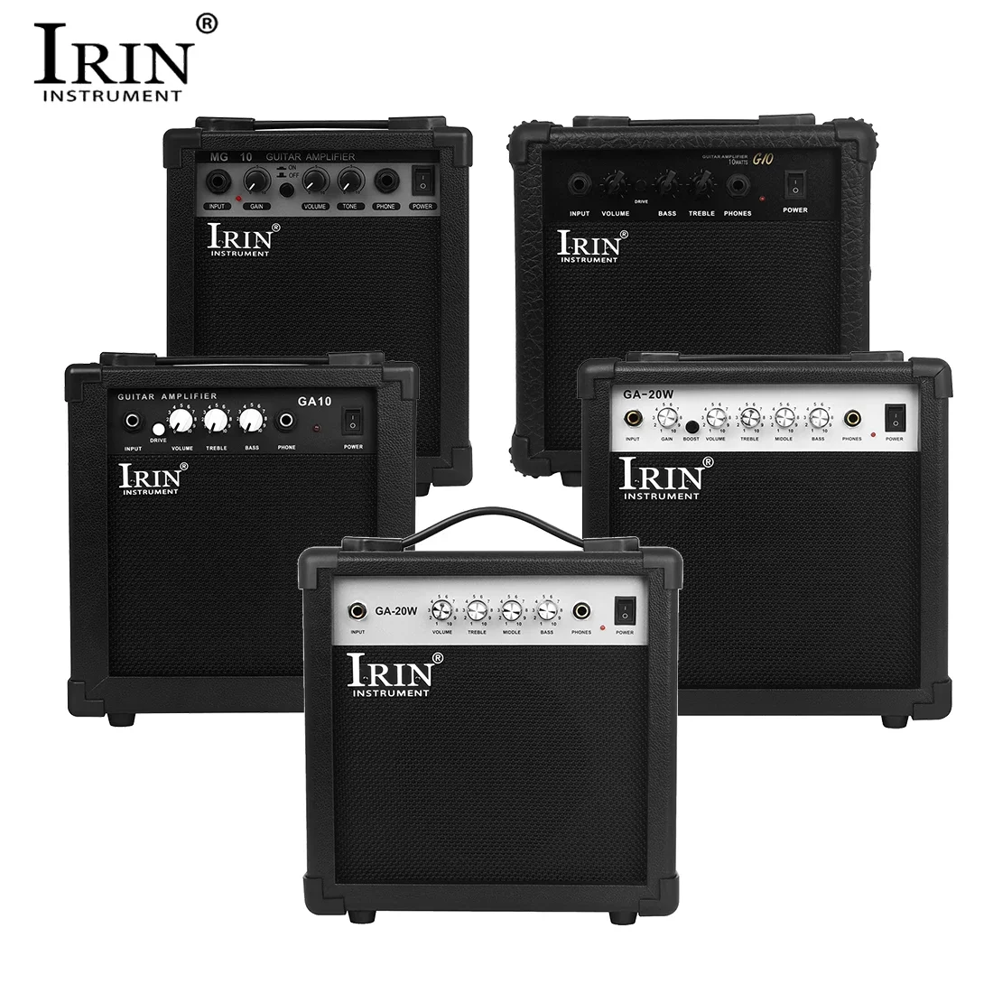 IRIN Mini Amplifier Portable AMP Speaker Cabinet for Electric Guitar Electric Bass Street Performance Guitar Parts Accessories