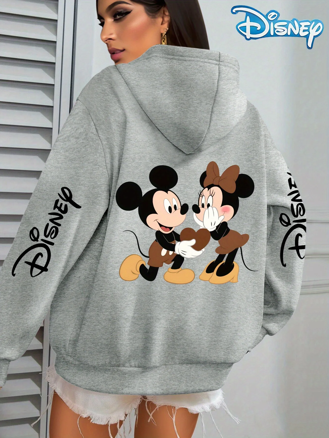

Женские толстовки с Микки Маусом Disney, модная уличная одежда большого размера, толстовки унисекс, осенне-зимние флисовые повседневные универсальные