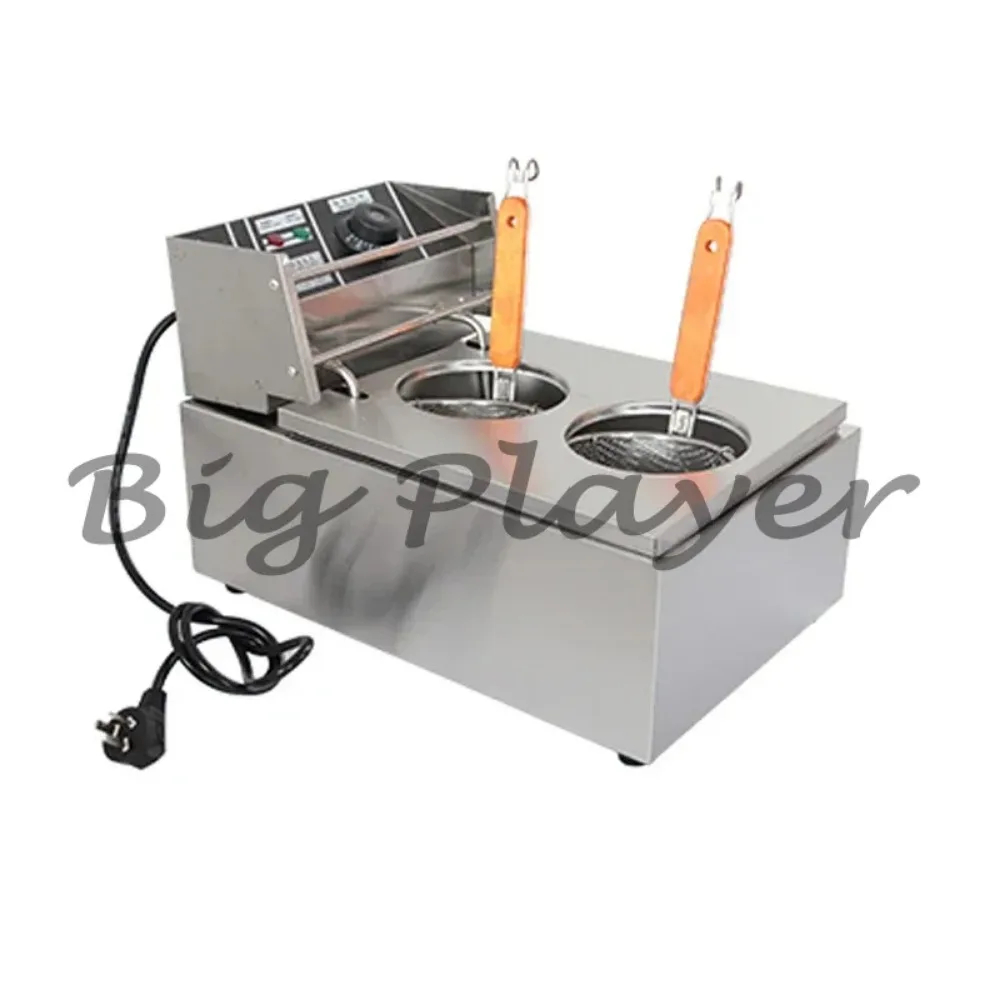 2500W Commercial Electric Pasta Cooker - 10L Stainless Steel Countertop Noodle Boiler for Restaurant and Home