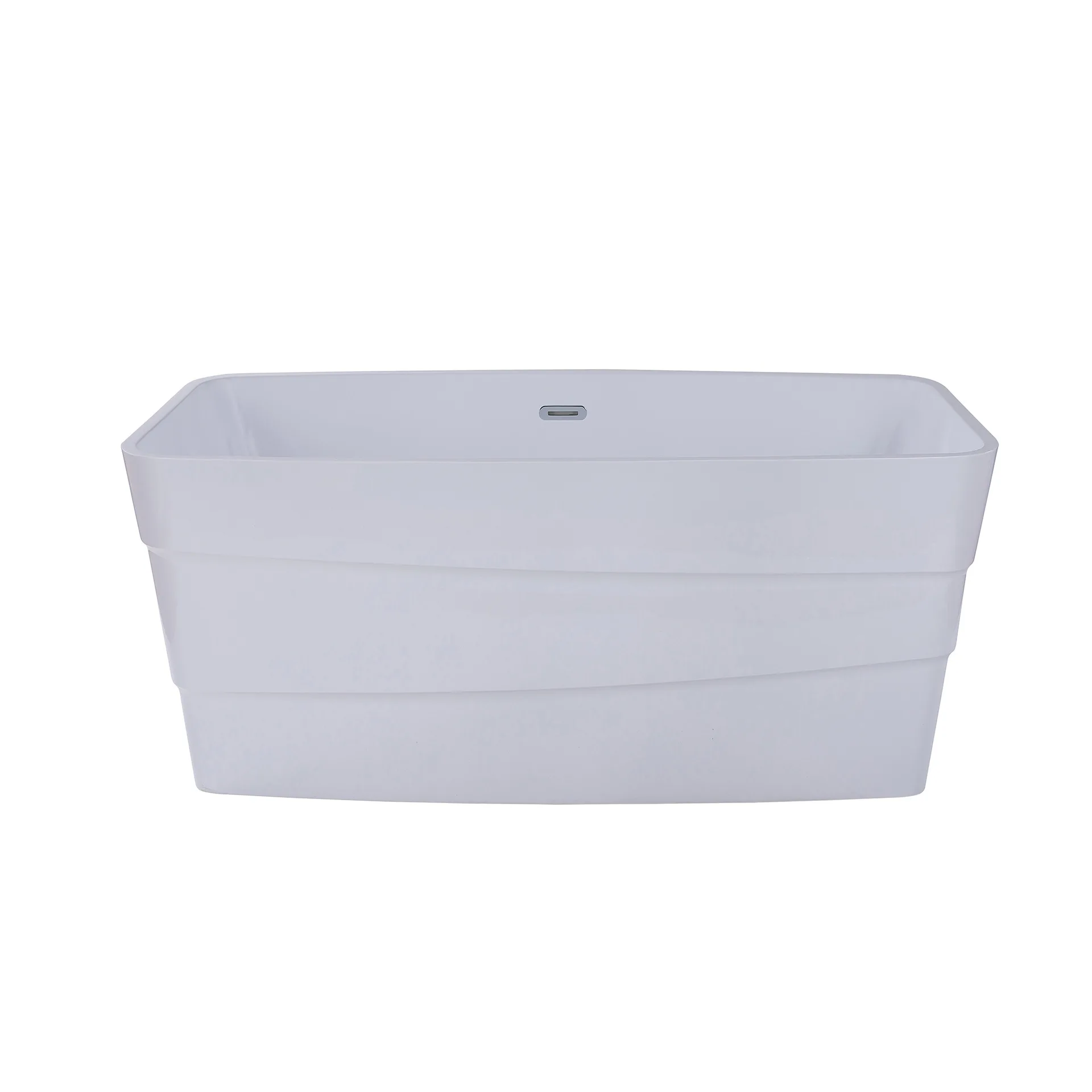 

67" Distinctive Design Acrylic Seamless Docking Bathtub Minimalist Aesthetics Freestanding Oval Soaking Tub 8015