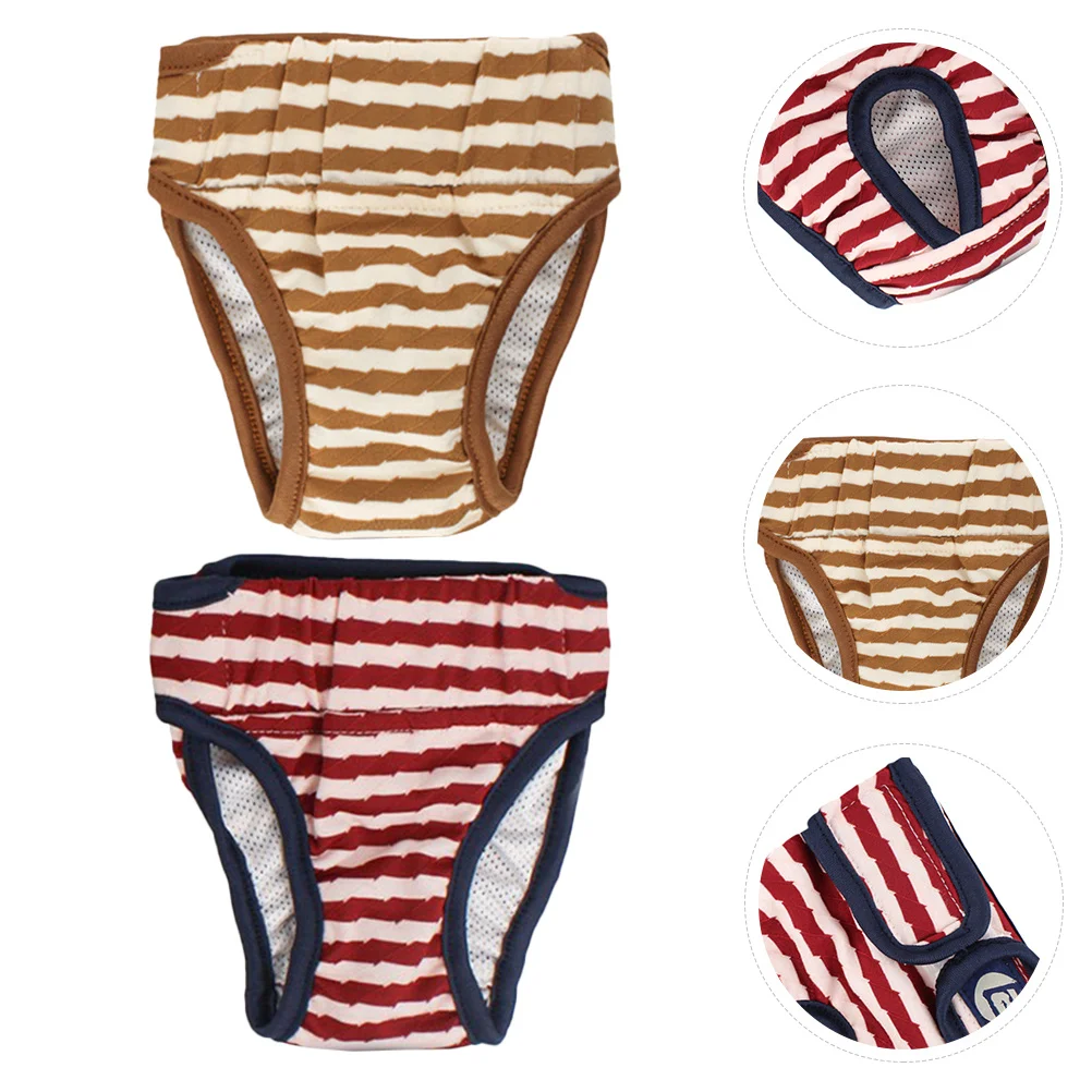 2pcs Pet Physiological Pants For Female Dogs Reusable Washable Dog Diaper Puppy Sanitary Pantie Leakproof Incontinence Heat