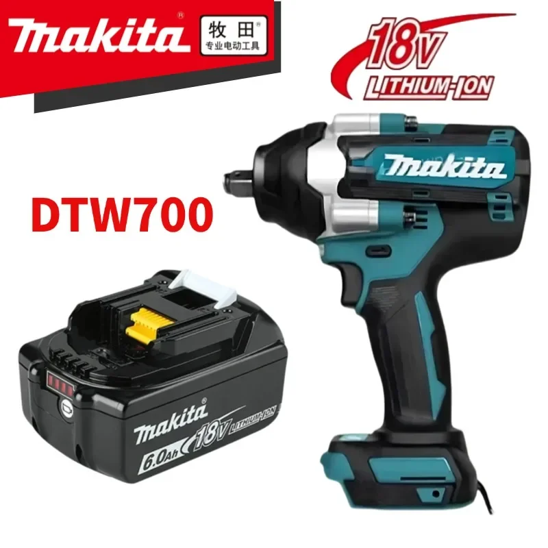 

Makita DTW700 Cordless Impact Wrench 18V Brushless Motor 700 Nm Variable Speed Electric Wrench High Effieiency Durable Auto Stop