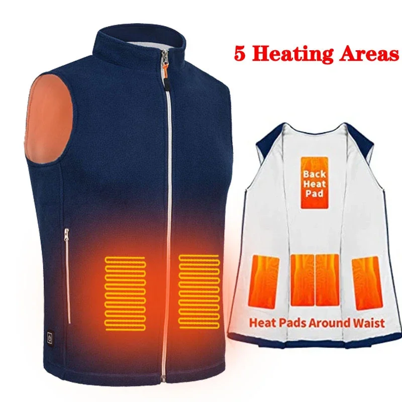 

Ins USB Heated Vest Jackets Men Women Leisure Waistcoat Hiking Sportwear Fishing Skiing Motorcycle Men Vest Coat Thermal Clothes