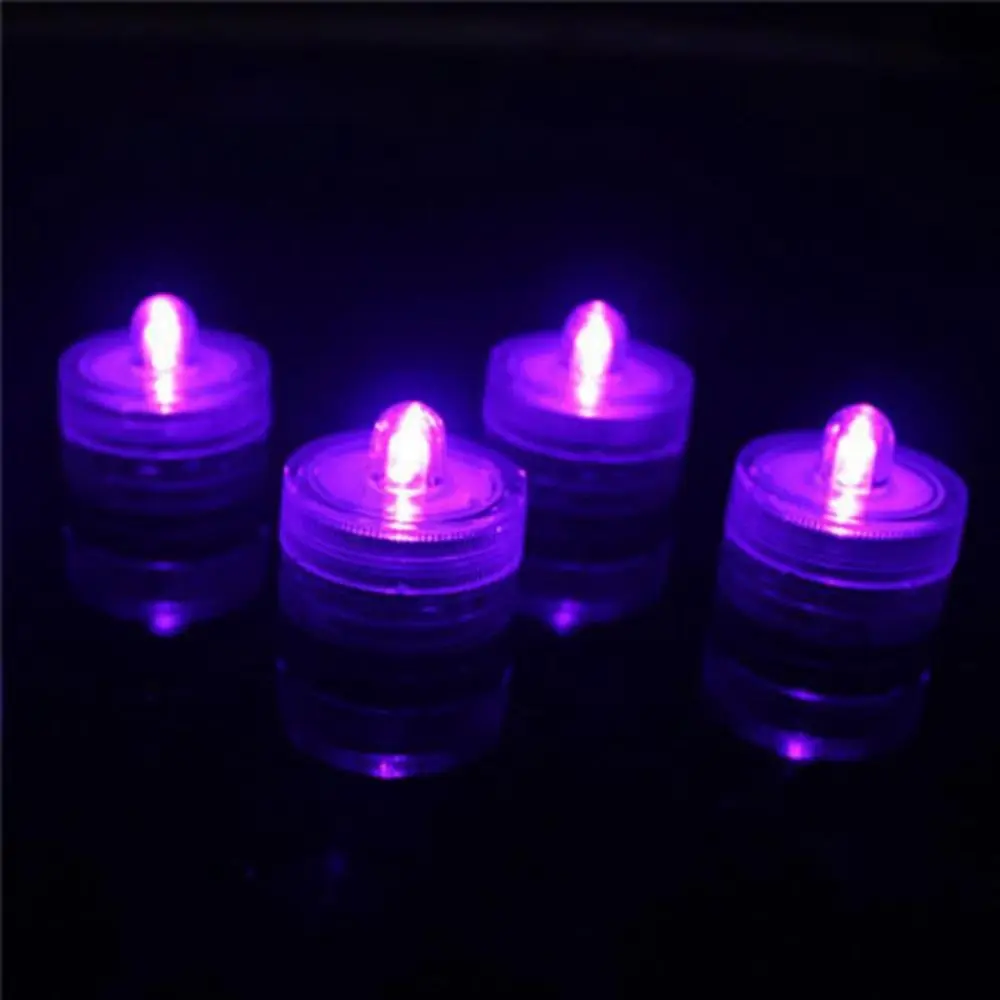 Mini Fish Tank Candle Lamp Decorative Waterproof Underwater LED Candle Lamp Multicolor Plastic Submersible Mini LED Lights