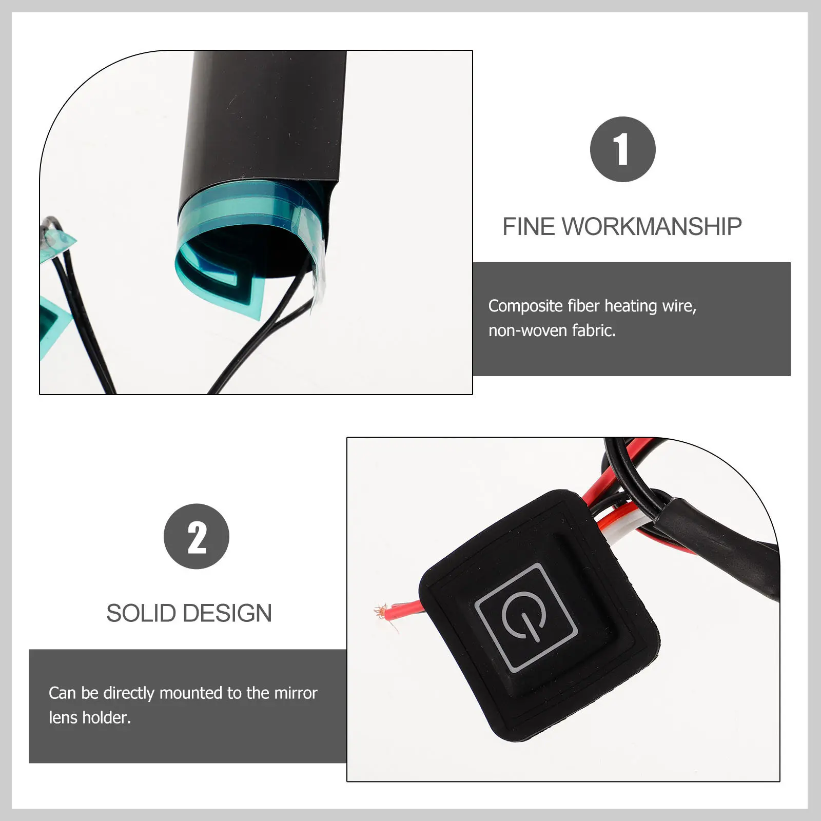 1Pcs Motorcycle Electric Heating Handlebar Cover Adjustable 3-Gear Heated Handle Grip Waterproof Flame Retardant Universal 12V