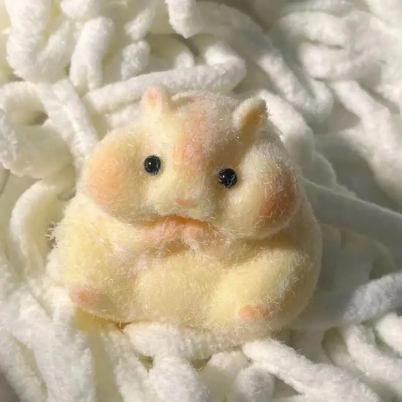 Taba Squishy Toy Mochi Toy Mushy Silicone Fuzzy Cute Hamster Handmade Squishy Toy Tabby Hamster Stress Release Hand Relax Dolls