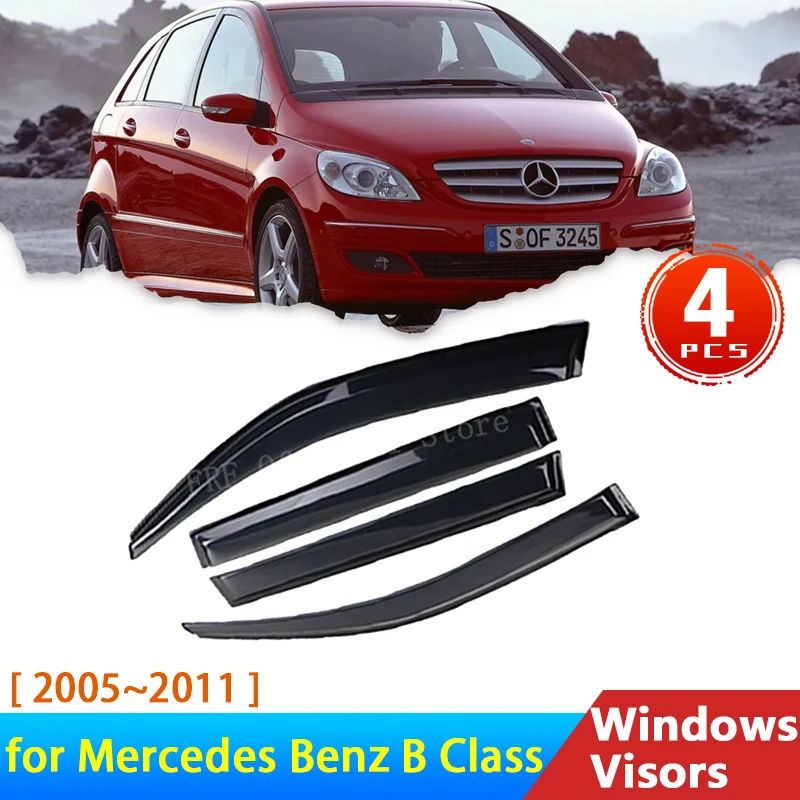 

Deflectors for Mercedes Benz B Class W245 B200 B 200 B180 2009 2010 2011 Accessories Car Side Window Visors Sun Visor Windshield