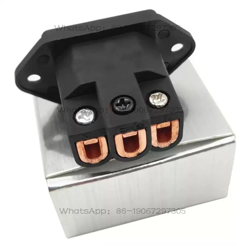 Pure Copper Machine Tail Seat HIFI Audio Power Amplifier CD Machine Tail Socket AC Power Supply Tail Seat Welding-free
