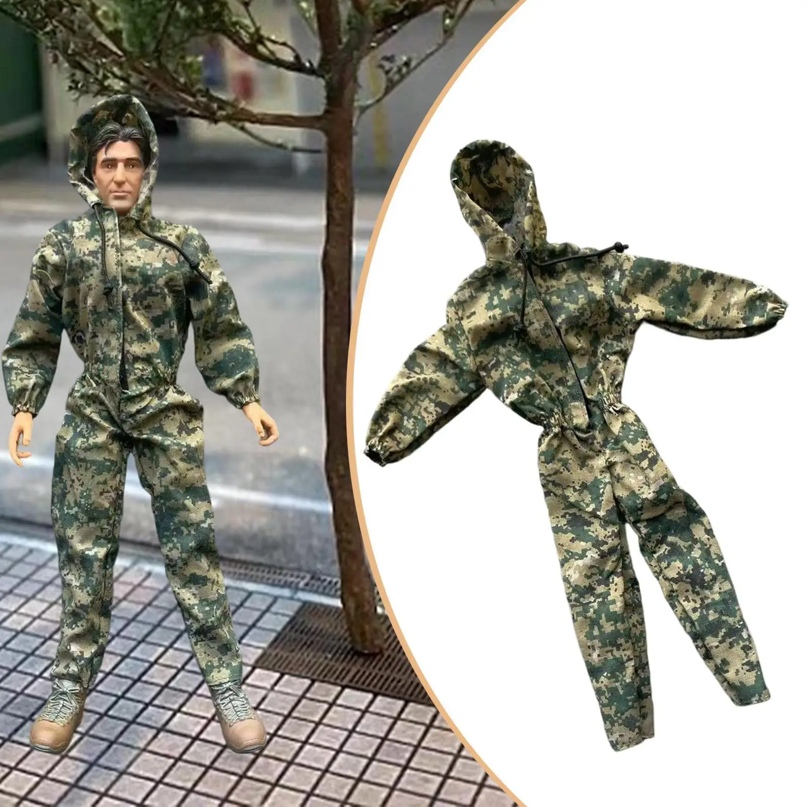 Ropa para Figuras de Acción 1:6, Mono de Soldado, Uniforme, Ropa de Moda para Muñecas, Ropa en Miniatura, Vestido para Muñecos Masculinos de 12 Pulgadas