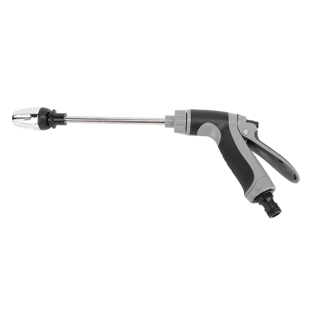 Plastic Garden Hose Nozzle Black Grey Non Slip Handle Garden Water Hose Nozzle Long Extension Rod Portable