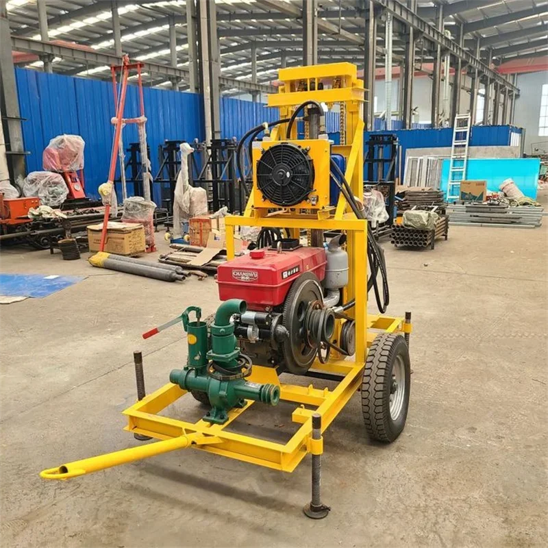 Tractive Large-diameter Diesel Drilling Rig 150 Meter Fully Automatic Water Well Drilling Rig