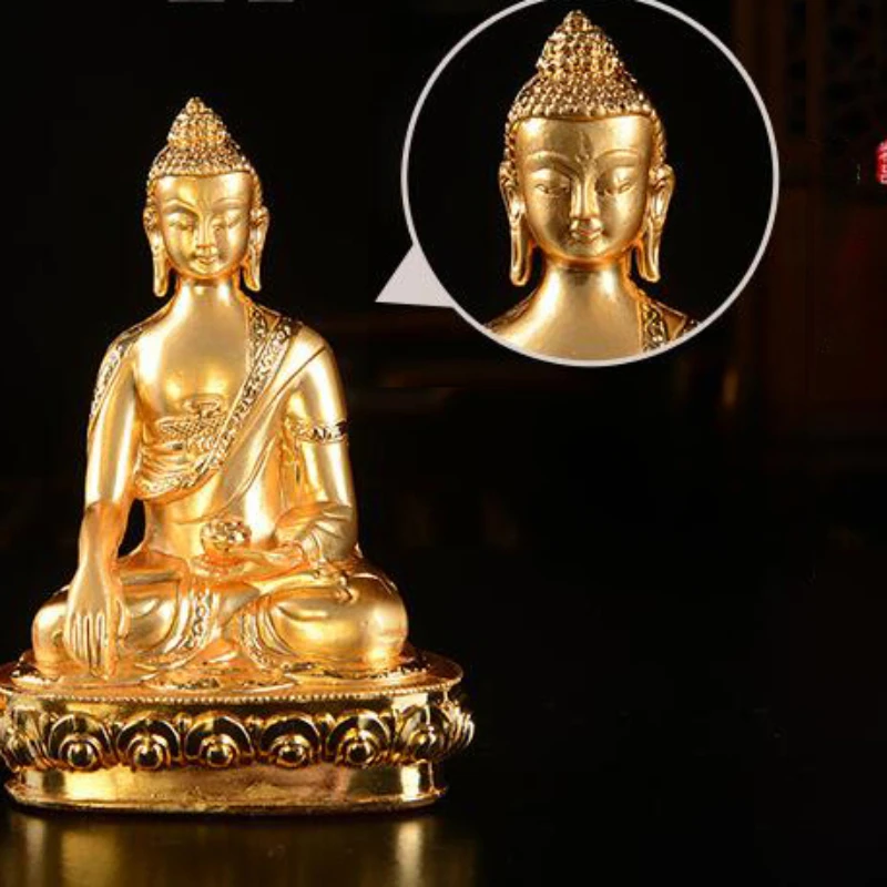 Wholesale Buddhist Supplies # Bless Safe Good Luck Efficacious Protection # Buddhism Buddha Gilding Pocket Small Buddha Statue